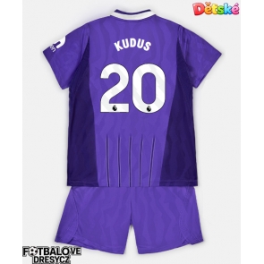 Tottenham Hotspur Mohammed Kudus #20 Dětské Alternativní dres komplet 2026-27 Krátký Rukáv (+ trenýrky)